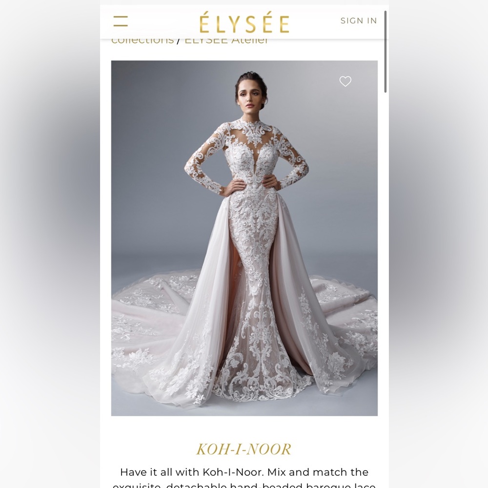 ELYSEE Detachable Bridal Overskirt